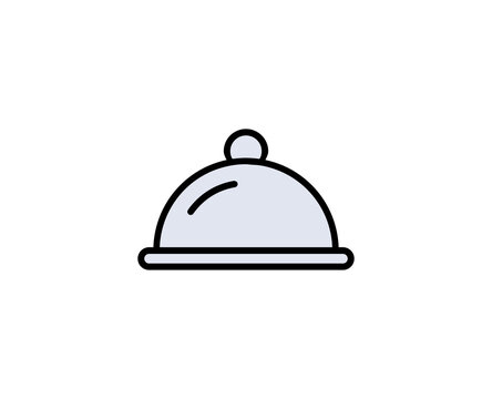 Tray flat icon. Single high quality outline symbol for web design or mobile app.  Holidays thin line signs for design logo, visit card, etc. Outline pictogram EPS10