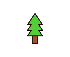 Obraz premium Christmas tree premium line icon. Simple high quality pictogram. Modern outline style icons. Stroke vector illustration on a white background. 