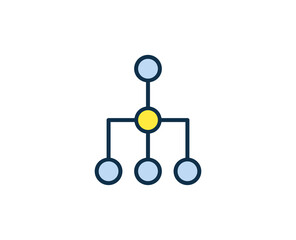 Connection line icon. Vector symbol in trendy flat style on white background. Office sing for design.