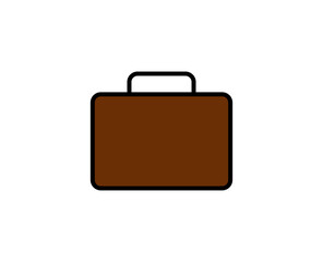 Briefcase line icon. Vector symbol in trendy flat style on white background. Office sing for design.