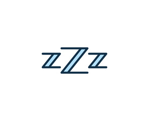 Sleep line icon. High quality outline symbol for web design or mobile app. Thin line sign for design logo. Color outline pictogram on white background