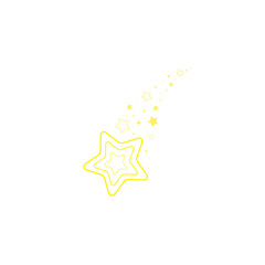 star, starry night, falling star, fireworks, twinkle, glow, glitter star, star over christmas, star decoration vector illustration