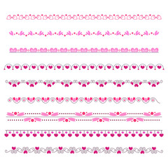 set of vector valentine banners - love divider
