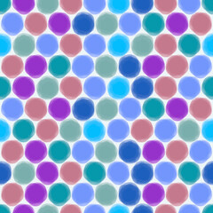 Colorful seamless pattern, background, collage with different watercolor shapes and stains. Vector illustration, wrapping paper