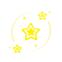 star, starry night, falling star, fireworks, twinkle, glow, glitter star, star over christmas, star decoration vector illustration