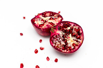 pomegranate isolated on white background