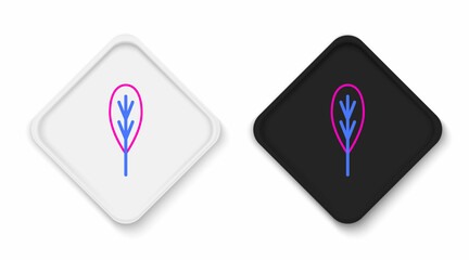 Line Leaf icon isolated on white background. Leaves sign. Fresh natural product symbol. Colorful outline concept. Vector