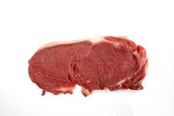 raw beef meat isolated on a white background