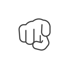 You gesture line icon