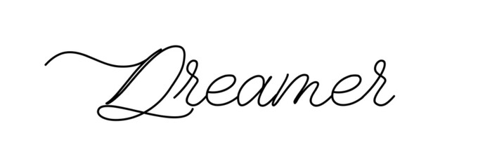 Dreamer. Lettering minimalist slogan for t shirt and apparels tee graphic