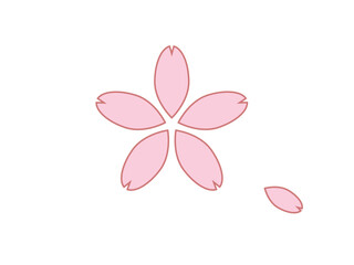 シンプルな桜の花