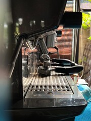 Coffee machine in cafe. 