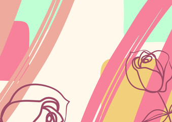 Abstract shape background pastel color