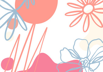 Abstract shape background pastel color