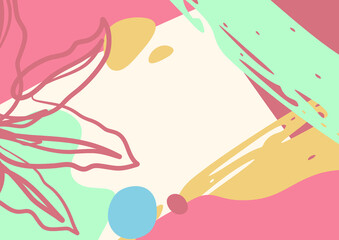 Abstract shape background pastel color