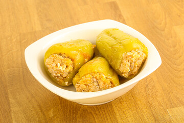 Bell Bulgarian pepper stuffed meat