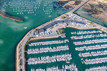 Vue a&eacute;rienne du port de Pornichet (44380), en Loire-Atlantique