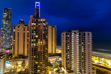 Naklejka premium Surfers Paradise, Gold Coast, Queensland, Australia