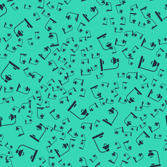 Black Table lamp icon isolated seamless pattern on green background. Vector