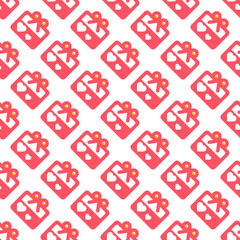 Obraz premium Seamless Pattern Design With Gift Box