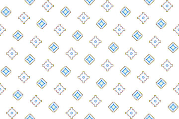 Abstract pattern on a colored background. Background with elements of geometric shapes. Geometric ornament. A kaleidoscope consisting of mandalas. Abstract wallpaper.