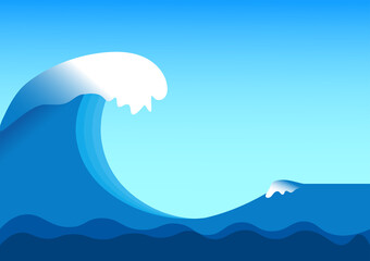 Obraz premium graphics design drawing ocean wave vector illustration