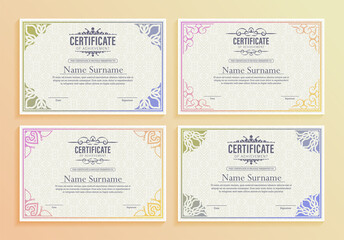 Classic certificate of achievement award template