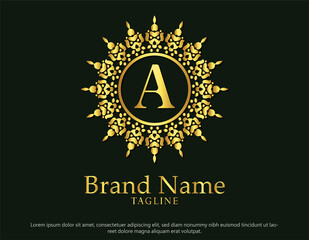 Luxury Decorative letter A logo