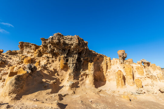Australia, Victoria, Cape Bridgewater, Petrified Forest limestone rock formations
