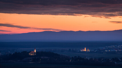 The two churches of Lackendorf and Unterfraueinhaid in Burgenland Austria