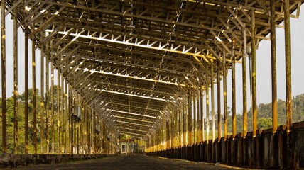 bridge over an earthen dam