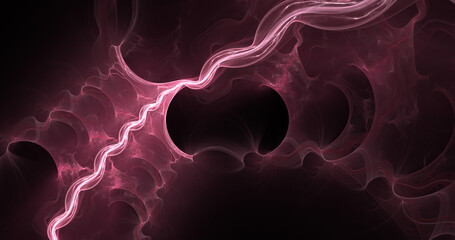 Abstract colorful fractals background. Fantasy light glowing pink shapes wallpaper. Digital fractal art. Сomputer creative. 3d rendering