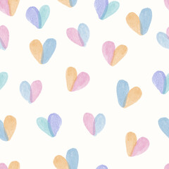 seamless valentine day pattern background with twotone colour heart shape , valentine card