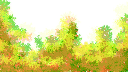 Obraz na płótnie Canvas autumn trees abstract background orange watercolor digital painting vector