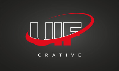 UIF letters creative technology logo design