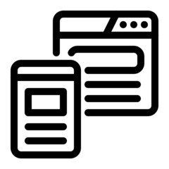 responsive design line icon