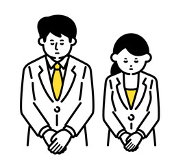 Men and women in white coats to apologize