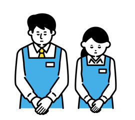 Male and female clerk to apologize