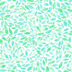 Plaid avec motif Turquoise motif floral sans couture avec des feuilles