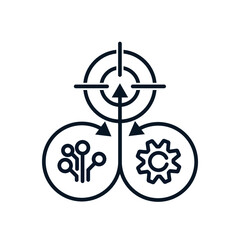 Obraz premium The concept of process optimization, the use of electronic systems. Resume icon isolated on white background.