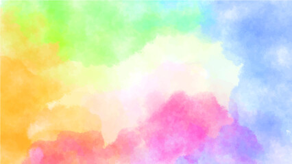colorful watercolor painting abstract background vector
