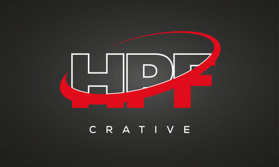 HPF letters creative technology logo design