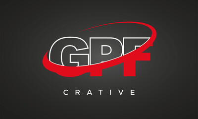 GPF letters creative technology logo design