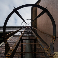 Old industrial staircase