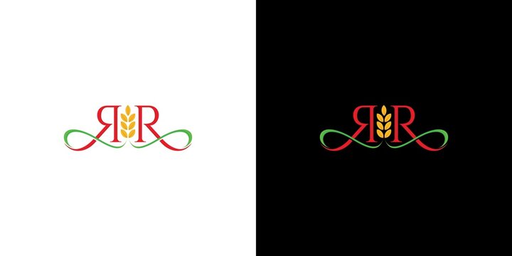 Modern and professional RR initials farm logo design