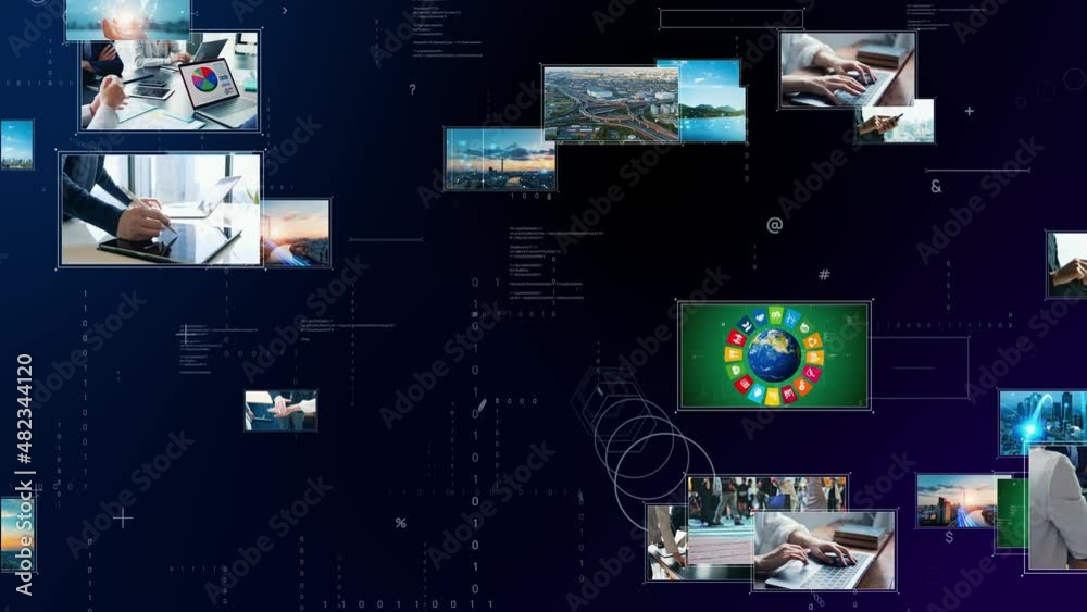 Aufkleber internet movie concept. video distribution service. streaming video. communication network.