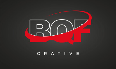 BQF letters creative technology logo design