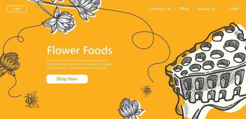 Flower foods, honey and organic production website