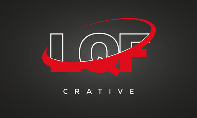 LQF letters creative technology logo design