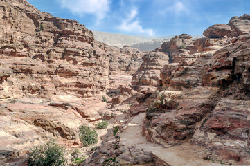Ruins of the ancient city of Petra